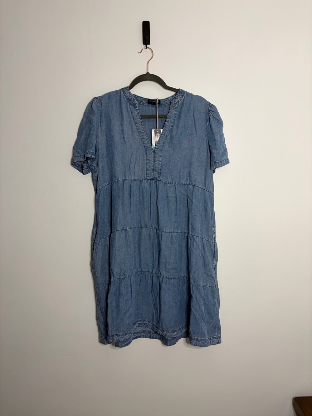 Velvet Heart Light Blue Denim Short-Sleeve Tunic Dress